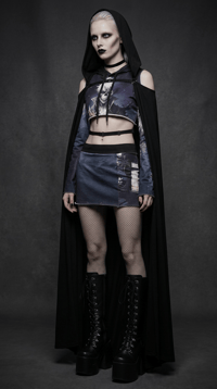 Image 3 of Shadow Reaper - Black Hooded Cloak
