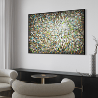 Image 4 of 'Moss and shadow' - 90x150cm, FRAMED in Black