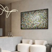 Image 5 of 'Moss and shadow' - 90x150cm, FRAMED in Black
