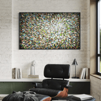 Image 6 of 'Moss and shadow' - 90x150cm, FRAMED in Black