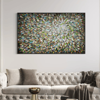 Image 9 of 'Moss and shadow' - 90x150cm, FRAMED in Black