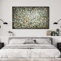 Image 10 of 'Moss and shadow' - 90x150cm, FRAMED in Black