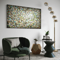 Image 11 of 'Moss and shadow' - 90x150cm, FRAMED in Black