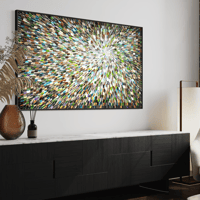 Image 12 of 'Moss and shadow' - 90x150cm, FRAMED in Black