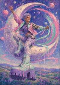 The Moon Rider A4 Print