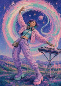 Image 5 of Set of 5 Spraypaint & Stardust A4 prints
