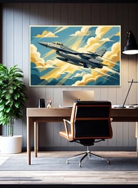 Image 5 of F-16 Fighting Falcon Italian AF Stampa Fine Art in stile vintage 
