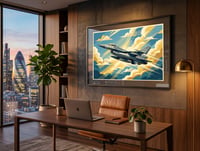Image 4 of F-16 Fighting Falcon Italian AF Stampa Fine Art in stile vintage 