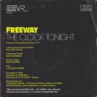 Image 2 of Freeway – The Clock Tonight (Vulcan Records – VR 102 – Italy – 1984)