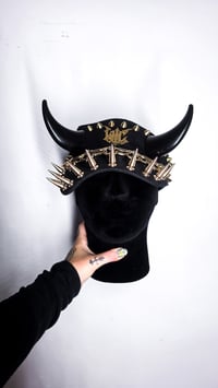 Image 4 of Black Horn Visor - Gold