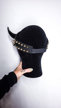 Image 8 of Black Horn Visor - Gold