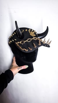 Image 9 of Black Horn Visor - Gold