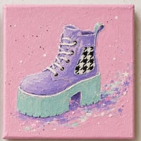 The Stardust Boot ♡ 10cm x 10cm Mini canvas