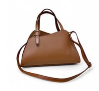 Image 1 of Structured Leather Shoulder Bag – Camel 