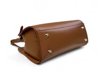 Image 4 of Structured Leather Shoulder Bag – Camel 