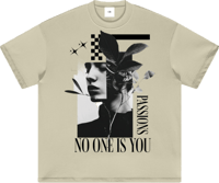 Image 3 of Heavyweight Earth Tone "NO ONE IS YOU PASSIONS" T-shirt 305gsm|9.0oz