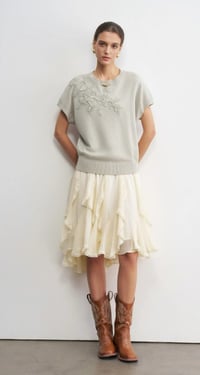 Image 3 of Short Sleeve Top with Lace 