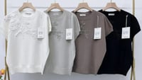 Image 4 of Short Sleeve Top with Lace 