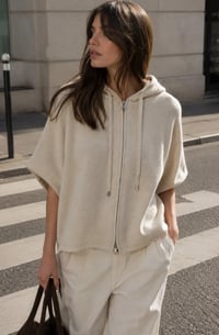 Image 1 of Knit Zip-up Hoodie