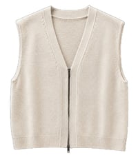 Image 2 of Knit Sleeveless Zip Vest 