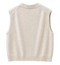 Image 3 of Knit Sleeveless Zip Vest 