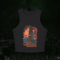 Image 2 of Ribbed Racer Tank Top - ENSEMBLE Retro Horror Film Street Art - The Obsidian Mirror