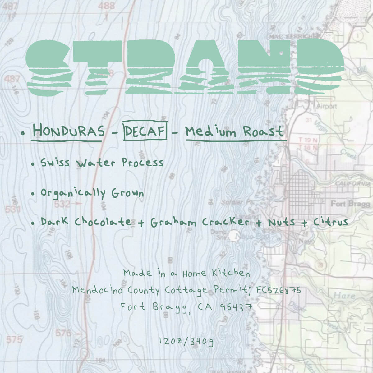 Photo of Honduras Organic SWP Decaf, 12 oz whole bean
