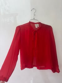 Image 1 of vintage silk tie top 