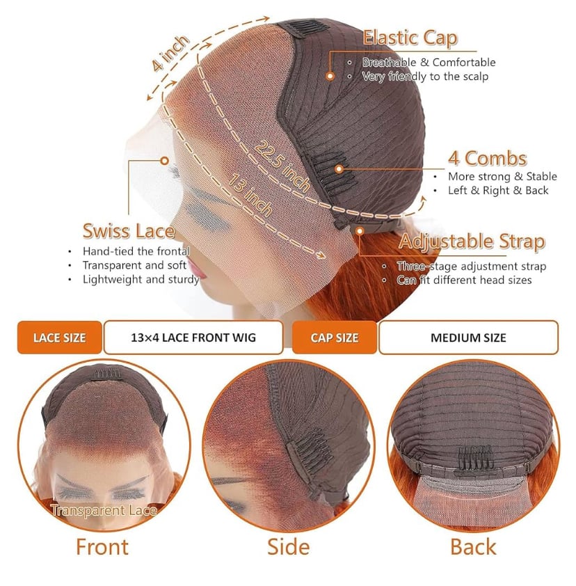 Image of Ginger lace front wig