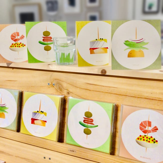 POSTAL "IR DE PINTXOS" POSTCARD