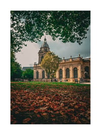 Image 1 of Birmingham Cathedral in the autumn photograph