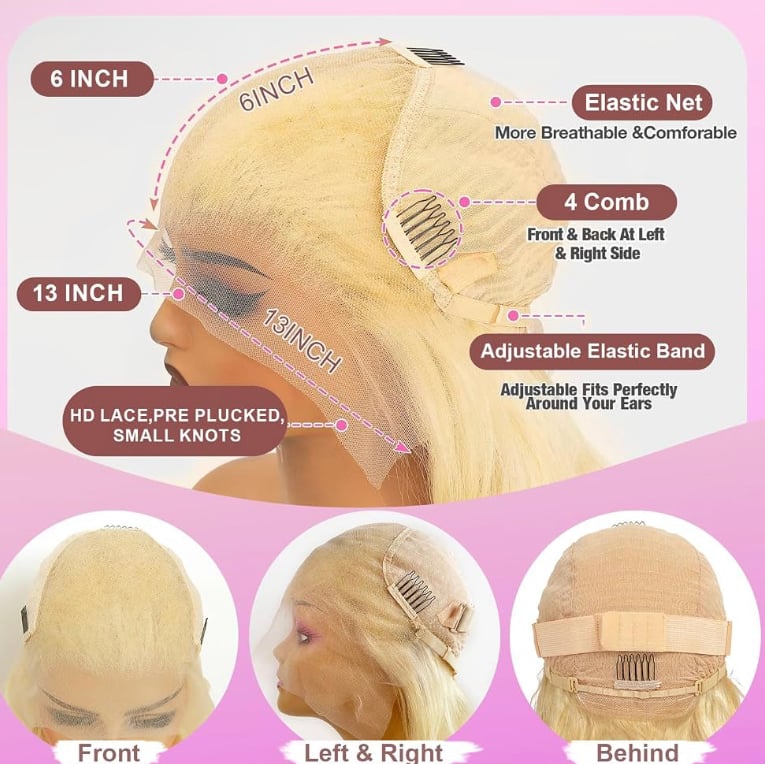 Image of Blonde lace front wig