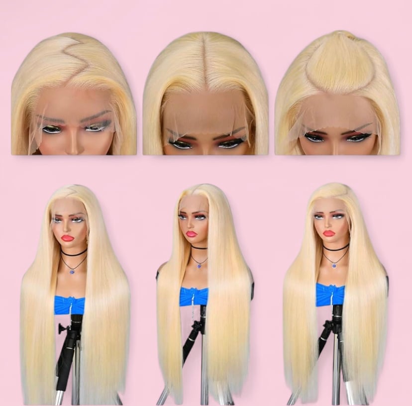 Image of Blonde lace front wig