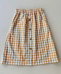 Image 1 of Mustard Gingham Simone Skirt