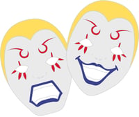 Image 2 of Tragic Comedy - Dancing Mad Enamel Pin