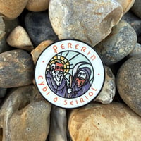 Cybi a Seiriol pin badge/bathodyn pin