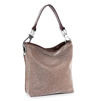 "Sparkling" Brownie Tall Hobo Purse