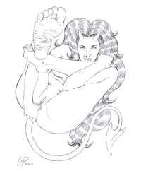 THUMBS UP DEVIL GIRL Original sketch