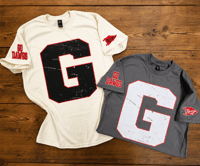 Retro G Tee with Sleeve Designs