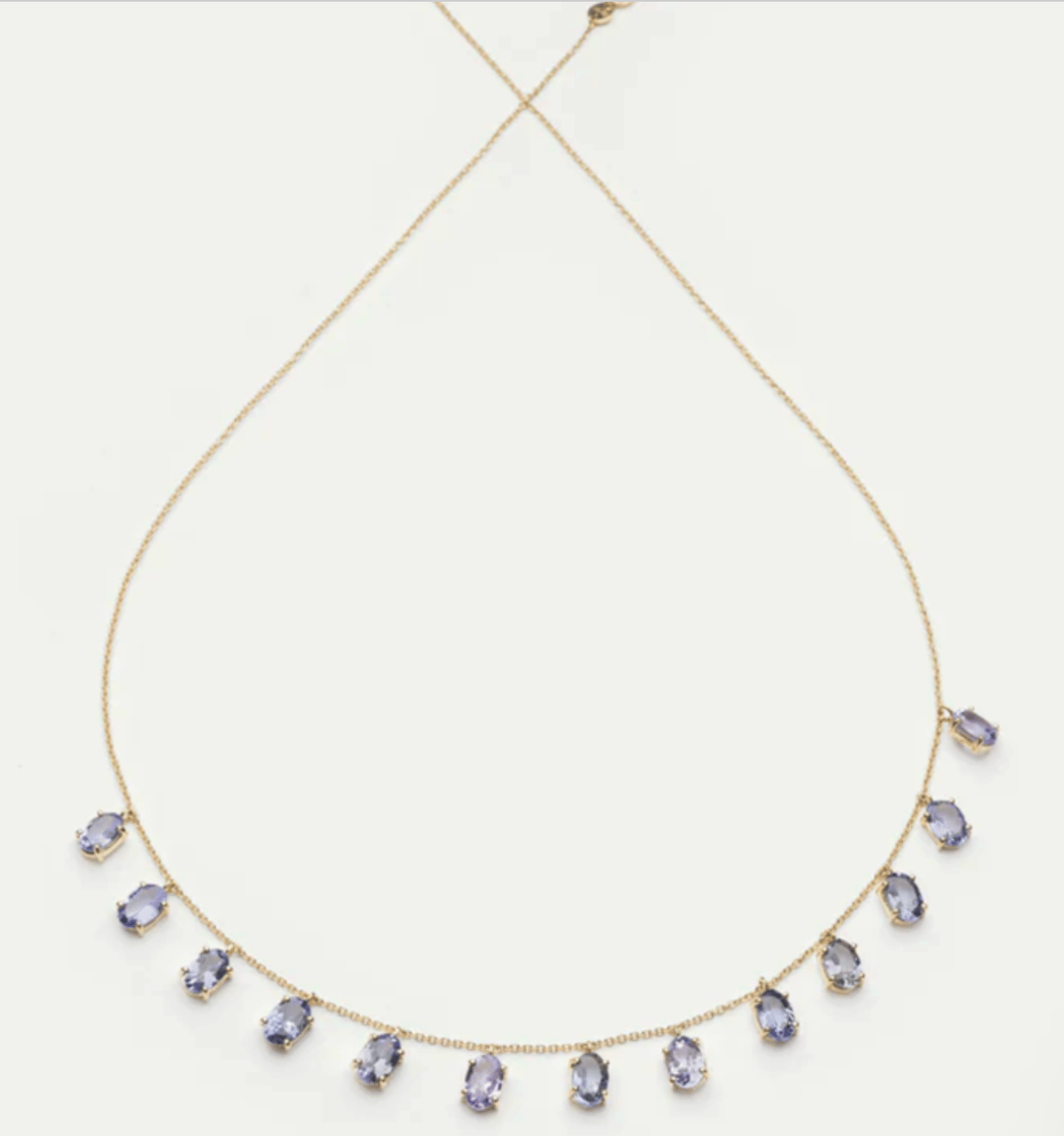 18 kt YG Necklaces with Multi Colored Sapphires or Tanzanite - Image 3 of 4
