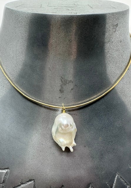 "Ghost" Akoya Pearl Necklace- One of A Kind - Image 2 of 2