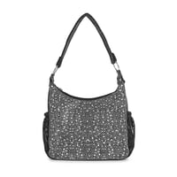 Image 2 of "Sparkling" Black Obsidian Hobo Purse
