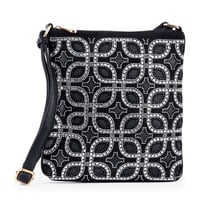 Image 1 of "Sparkling" Black Art Crossbody Purse