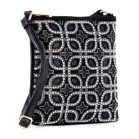 Image 2 of "Sparkling" Black Art Crossbody Purse