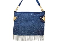 Image 2 of "Sparkling" Denim Fringe Purse