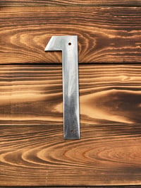 Image 1 of Modern Number 1 House Number Sign - Stainless Steel - 6 Inches