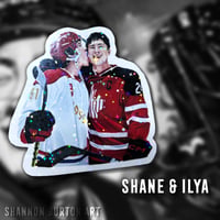 Image 2 of STICKER PACK - Shane Hollander & Ilya Rozanov Heated Rivalry (Glitter Vinyl)