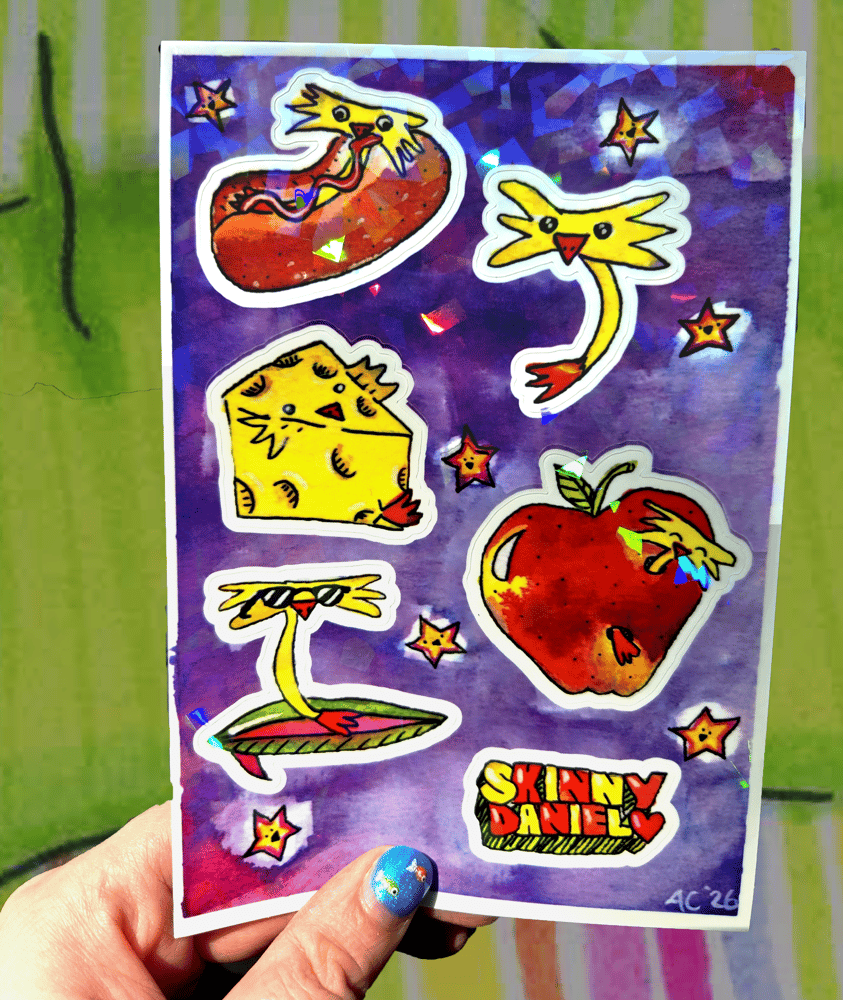 Image of Skinny Daniel Sticker Sheet