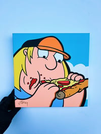 Image 1 of Rico’s Pizza | 12 x 12 original painting 