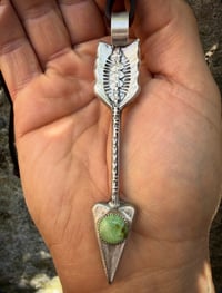 Image 2 of WL&A Handmade Large Old Style Sterling Sierra Bella Arrow Pendant 4" - Real Leather 26" (style 2)
